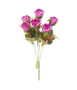 Rose 7 Branch Assorted 43cm