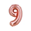 Rose Gold Air Fill Number 9 Balloon