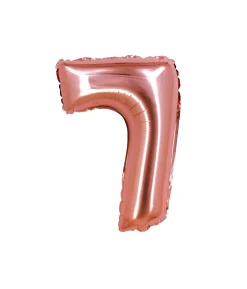 Rose Gold Air Fill Number 7 Balloon