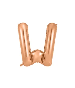 Rose Gold Alphabet Foil Balloon Letter W