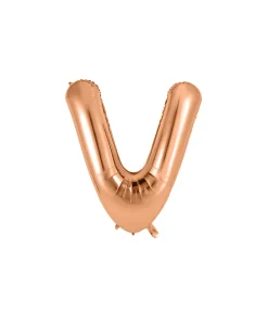 Rose Gold Alphabet Foil Balloon Letter V