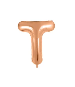 Rose Gold Alphabet Foil Balloon Letter T
