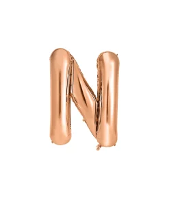 Rose Gold Alphabet Foil Balloon Letter N