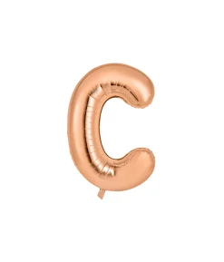 Rose Gold Alphabet Foil Balloon Letter C