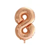 Rose Gold Foil Number Balloon 8