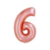 Rose Gold Holographic Foil Number Balloon 6