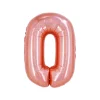 Rose Gold Holographic Foil Number Balloon 0