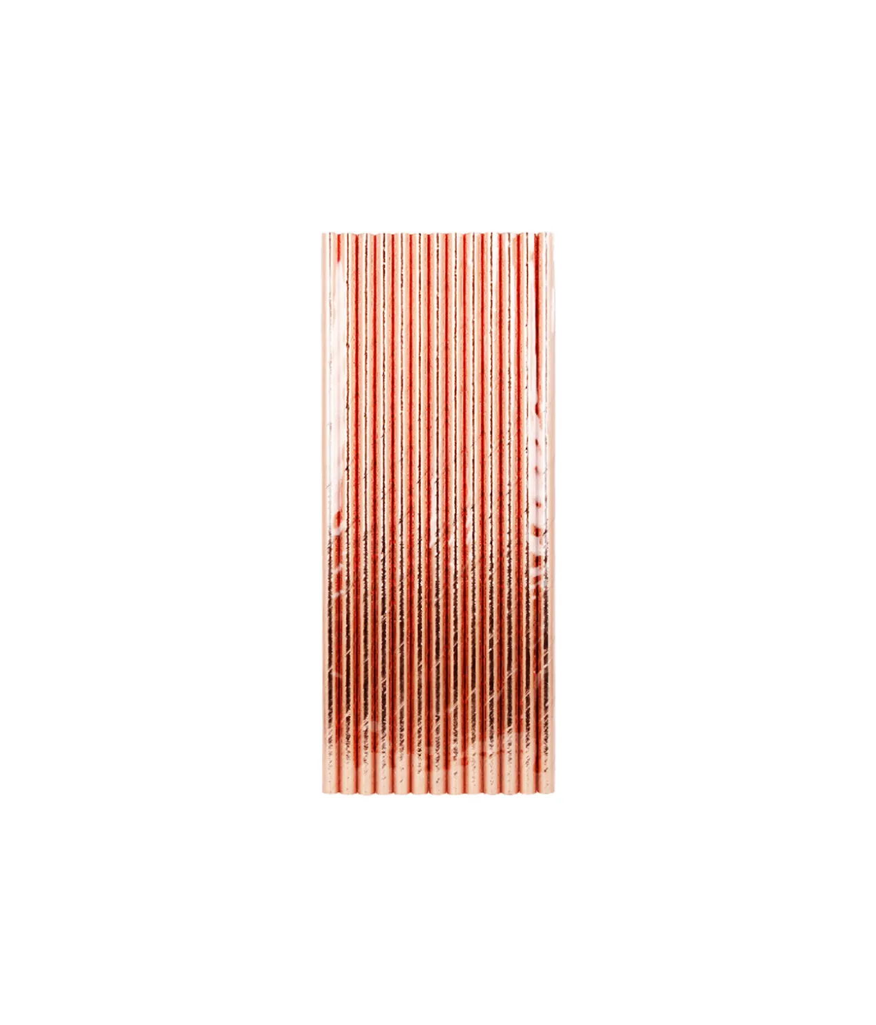 Rose Gold Paper Straws 25pk