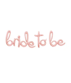 Rose Gold Script Bride To Be