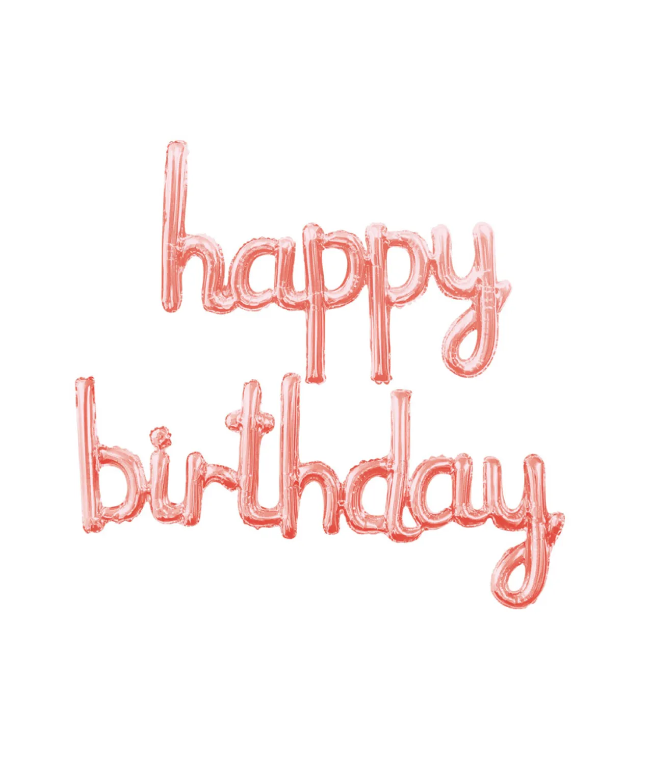 Rose Gold Script Happy Birthday