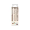 Rose Gold & White Metallic Candles 24pk