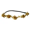 Rose Head Wrap Gold with Leafs
