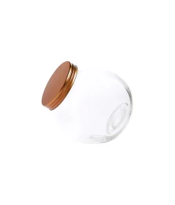 Round Glass Jar With Copper Lid 660ml