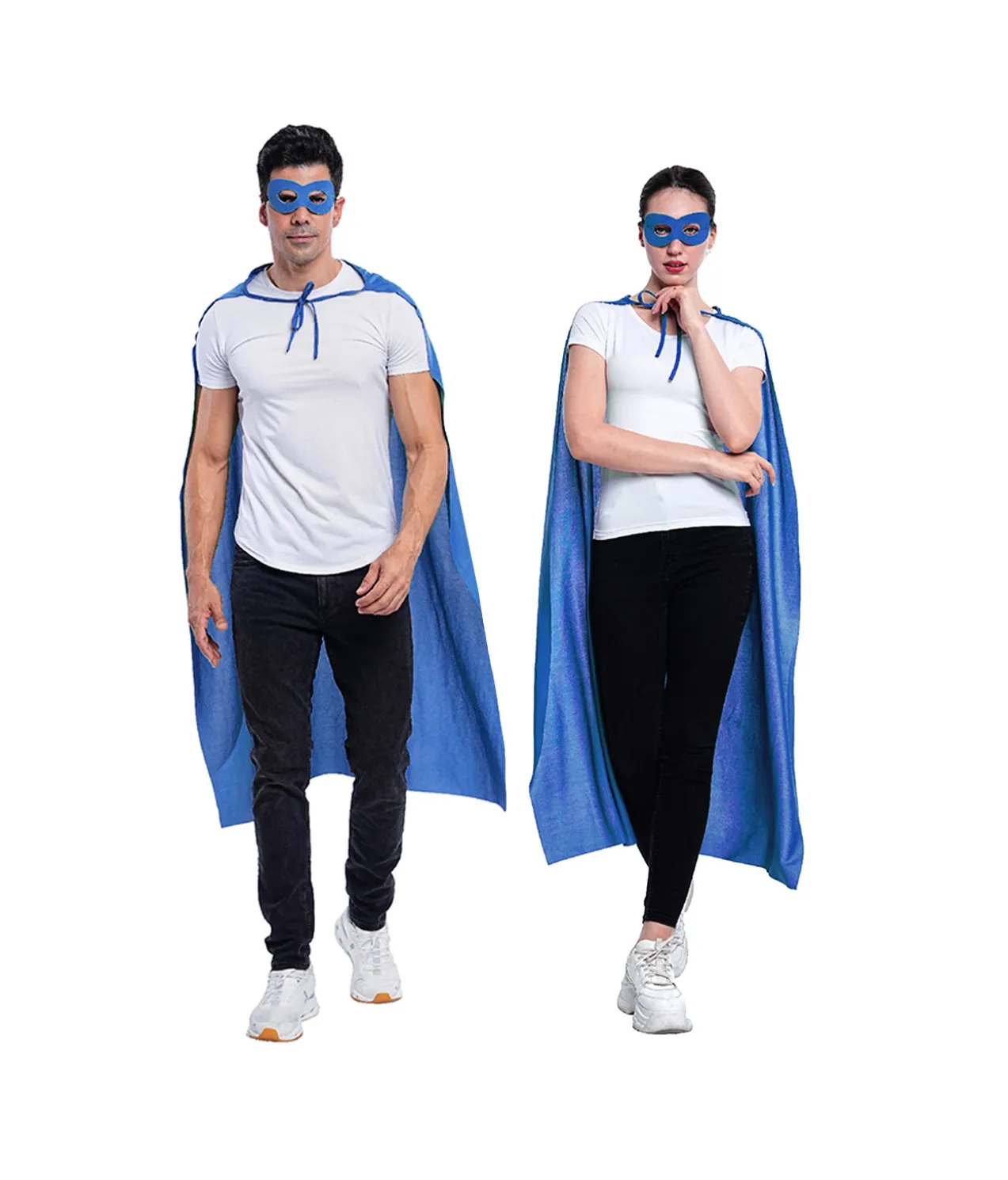 Royal Blue Adults Cape & Mask Set