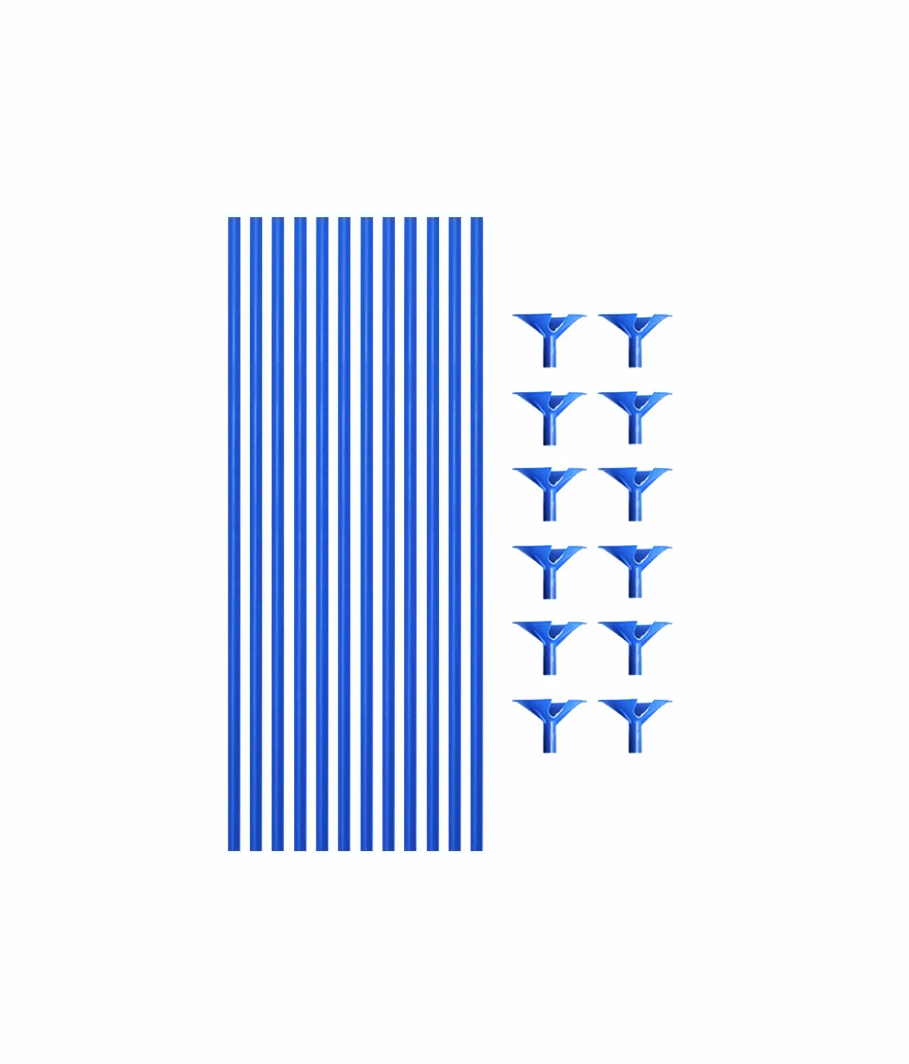 Royal Blue Balloon Stick & Cup Set 12pk