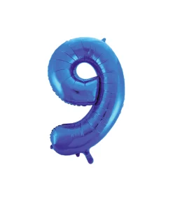 Royal Blue Foil Number Balloon 9