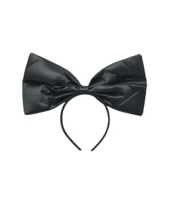 Satin Black Bow Headband 30cm