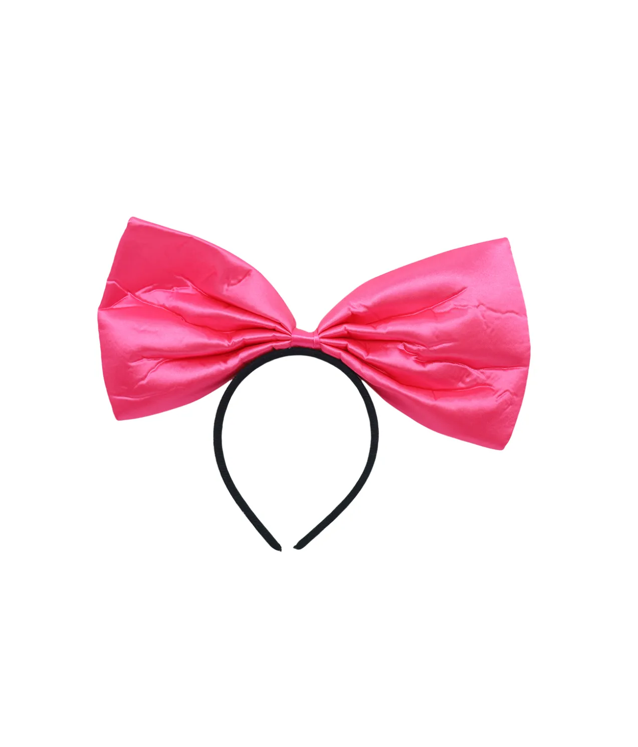 Satin Hot Pink Bow Headband 30cm