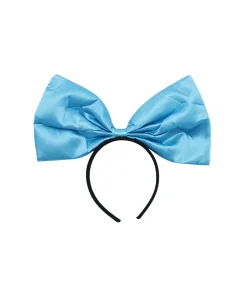 Satin Light Blue Bow Headband 30cm