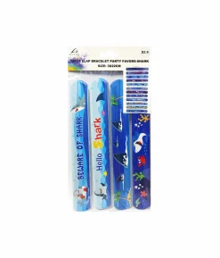 Shark Design Slap Bracelet Set 12pc