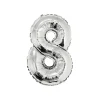 Silver Air Fill Number 8 Balloon