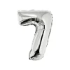 Silver Air Fill Number 7 Balloon