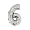 Silver Air Fill Number 6 Balloon