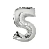 Silver Air Fill Number 5 Balloon