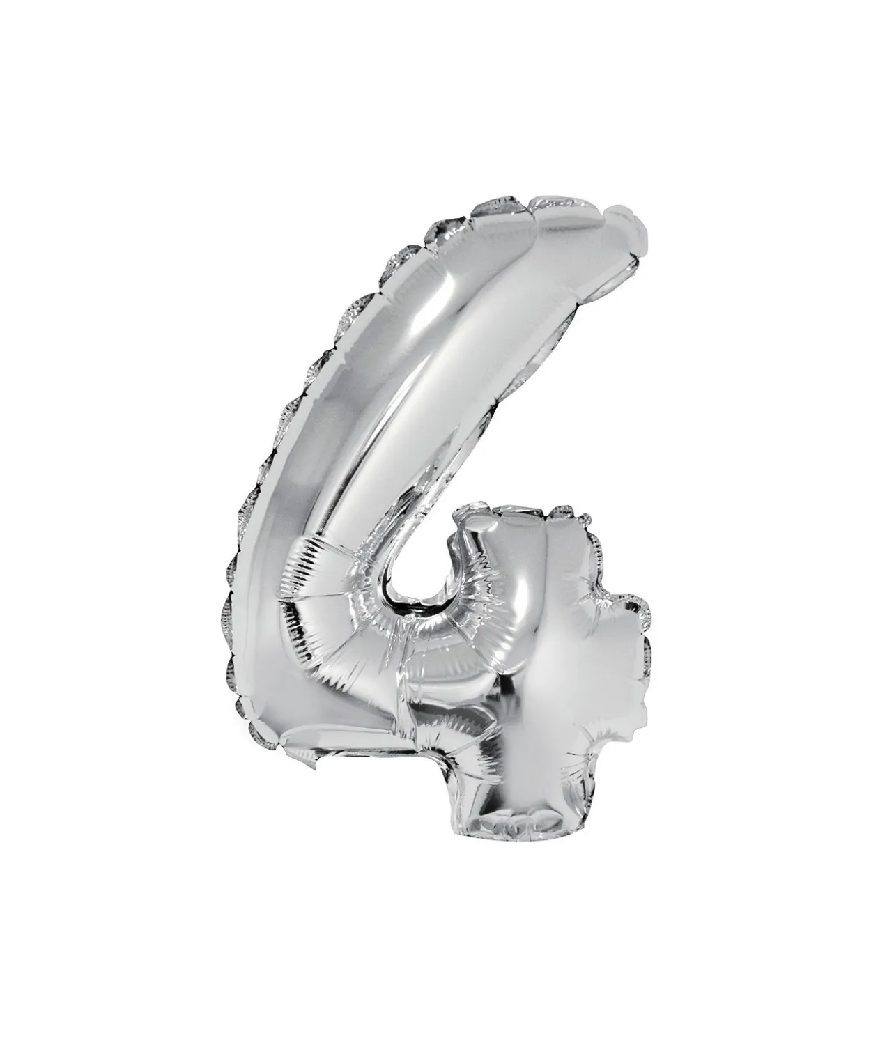 Silver Air Fill Number 4 Balloon