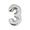 Silver Air Fill Number 3 Balloon