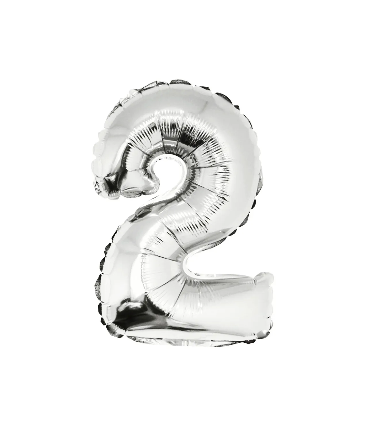 Silver Air Fill Number 2 Balloon