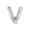 Silver Alphabet Foil Balloon Letter V