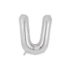 Silver Alphabet Foil Balloon Letter U