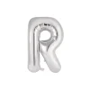 Silver Alphabet Foil Balloon Letter R