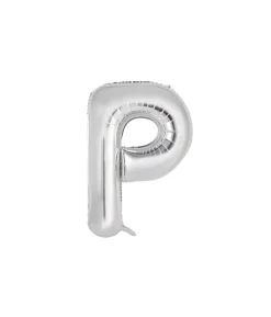 Silver Alphabet Foil Balloon Letter P