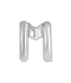 Silver Alphabet Foil Balloon Letter M