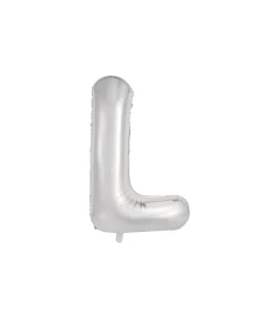 Silver Alphabet Foil Balloon Letter L