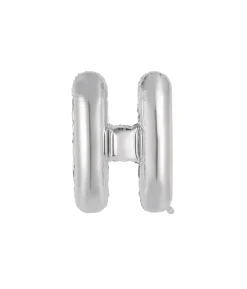 Silver Alphabet Foil Balloon Letter H