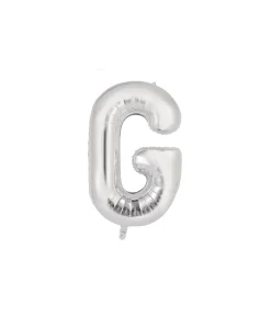 Silver Alphabet Foil Balloon Letter G