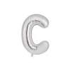 Silver Alphabet Foil Balloon Letter C