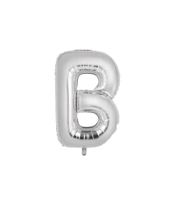 Silver Alphabet Foil Balloon Letter B