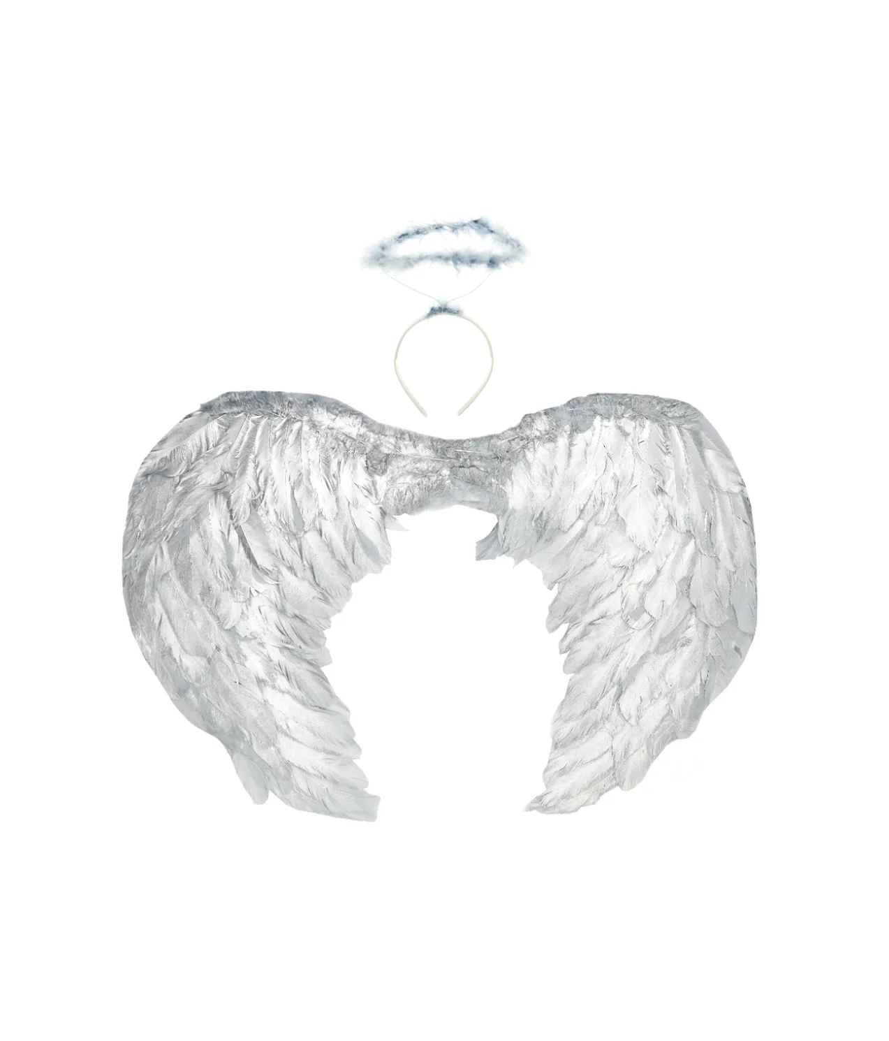 Silver Angel Wings & Headband 80cm