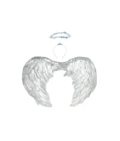 Silver Angel Wings & Headband 55cm