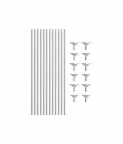 Silver Balloon Stick & Cup Set 12pk