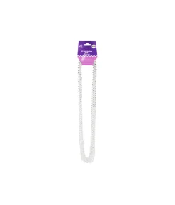 Silver Bead Necklaces 78cm 6pk
