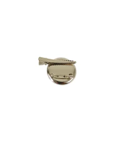 Silver Brooch Blank Round Tray with Alligator Clip 3x3cm 6pc