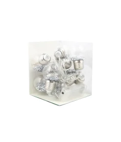 Silver Confetti Bulb Cool White Lights 1.65m