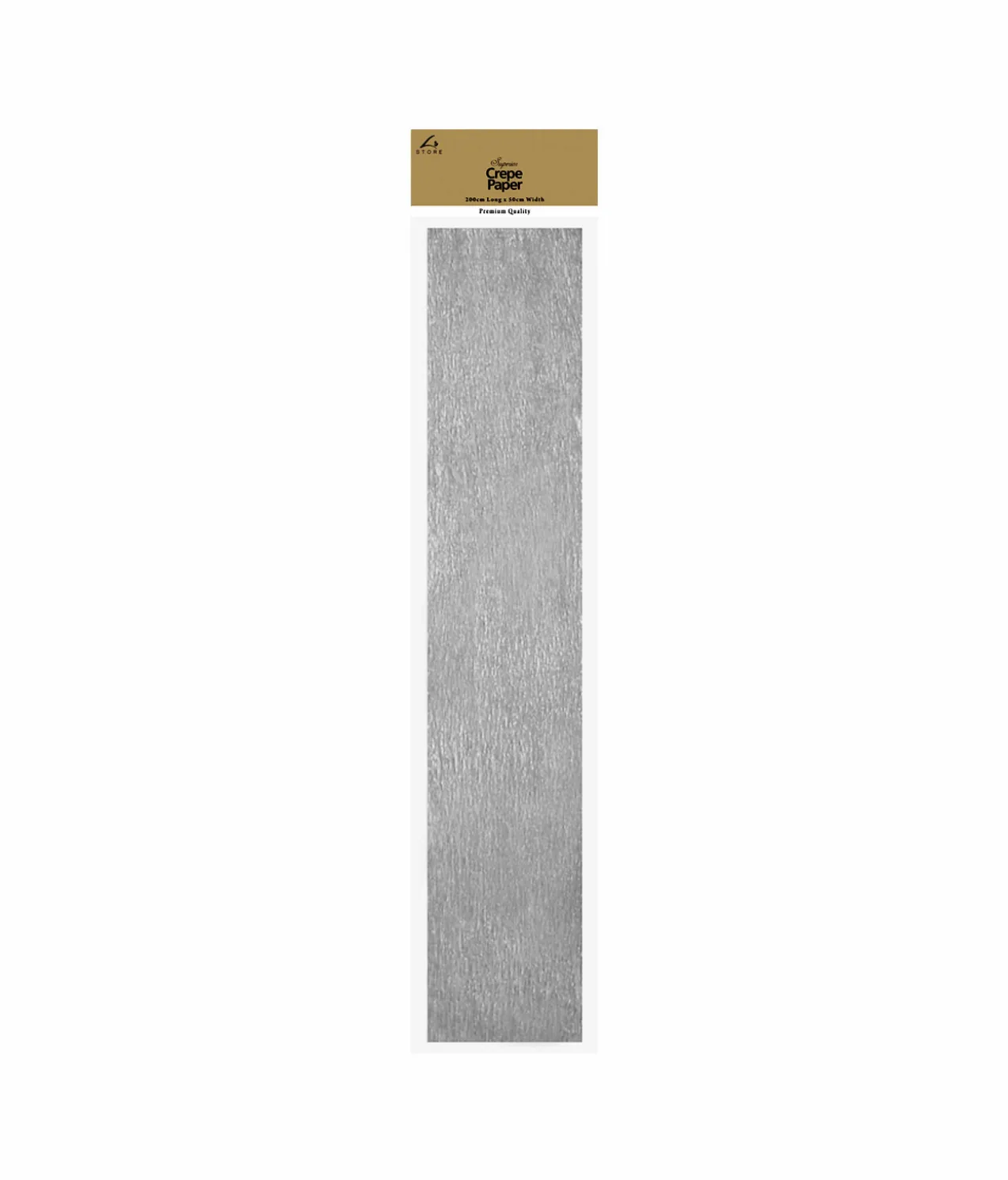 Silver Crepe Paper 200x50cm