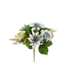 Silver Dahlia 9 Head 43cm