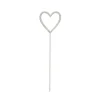 Silver Diamante Cake Topper Heart